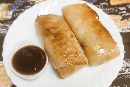 Голубцы овощные с соусом терияки