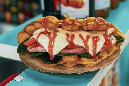 Гонконгская вафля Ветчина и сыр