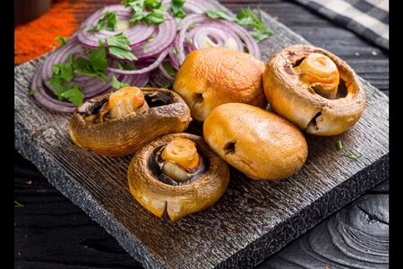 Шампиньоны на углях