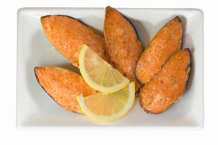 Мидии запечённые острые