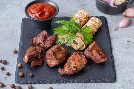 Шашлык из мраморной говядины