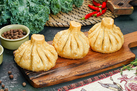 Жареные хинкали с говядиной 3 шт