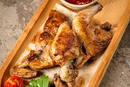 Цыпленок табака с ткемали