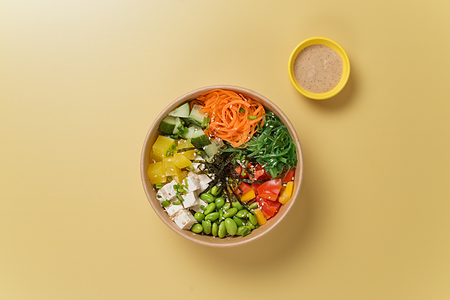 Поке с тофу и овощами