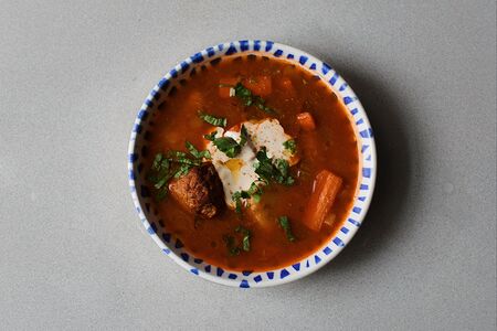 Густой говяжий суп