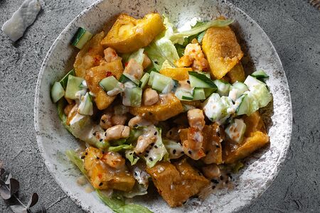 С индейкой и хрустящими баклажанами