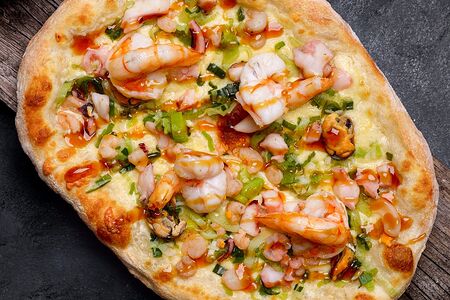 Пиццетта с морепродуктами