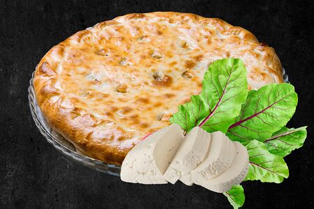 Пирог с сыром и свекольными листьями
