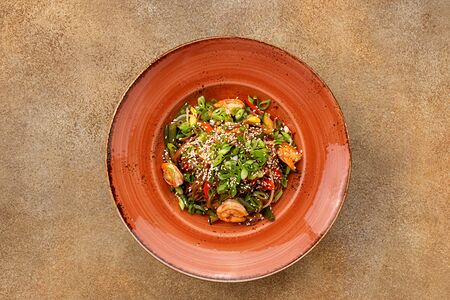 Гречневая лапша с креветками