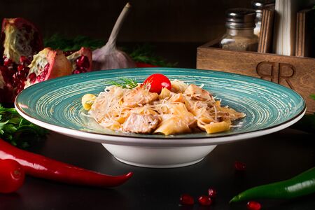 Фетучини с куриной грудкой