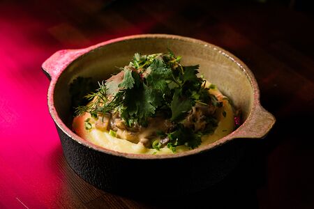 Бефстроганов с картофельным пюре