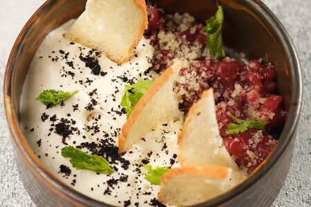 Тартар из мраморной говядины