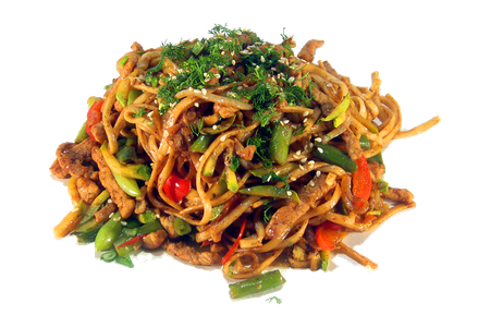 Гречневая лапша со свининой