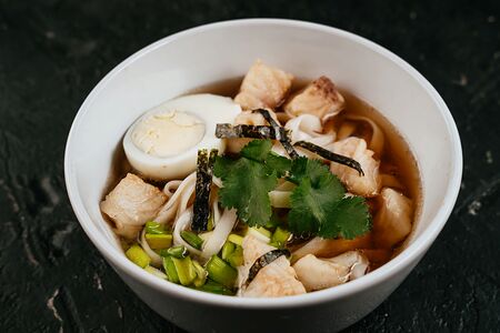 Рамен с окунем