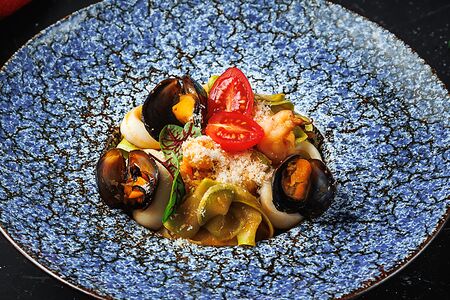 Тальятелле с морепродуктами