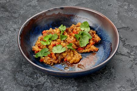 Овощная икра на мангале