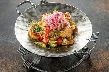 Садж из курицы на двоих халяль