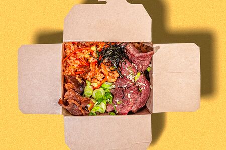 Жареный рис с говяжьей вырезкой