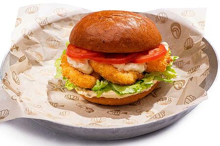 Бургер с креветками