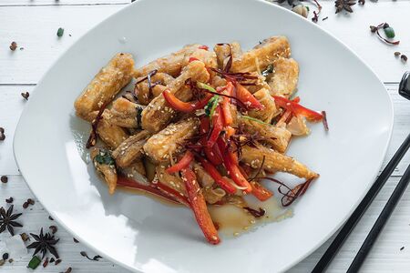 Хрустящая спаржа по-шаньдунски