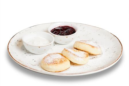 Сырники с ягодным джемом