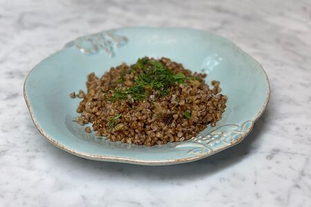 Гречка с белыми грибами