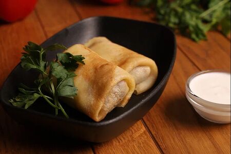 Блинчики с ветчиной и сыром