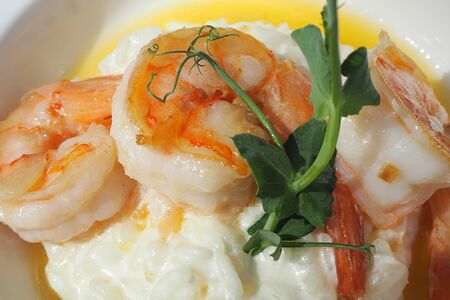 Ризотто с тигровыми креветками