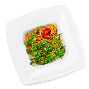 Паста Лингуини с тигровыми креветками