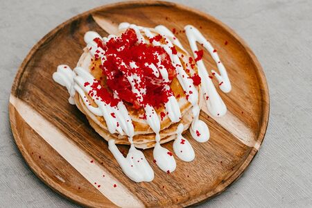 Панкейки с лососем