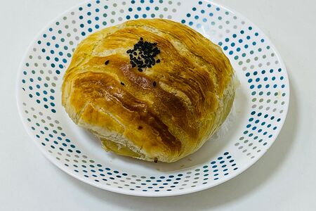 Самса баранина и говядина слоёное тесто