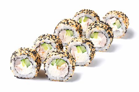 Ролл Цезарь с копченой курицей