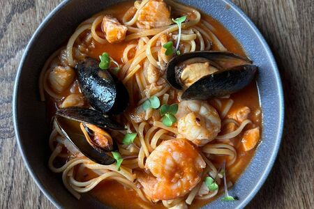 Лингвини с морепродуктами