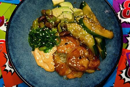 Поке с креветками 