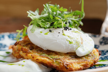 Драники с форелью