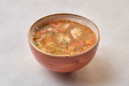 Уха с лососем и судаком