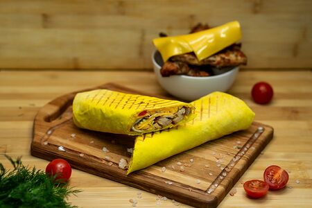 Шаурма Сырная со свининой