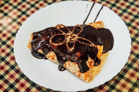 Блин с бананом и шоколадом