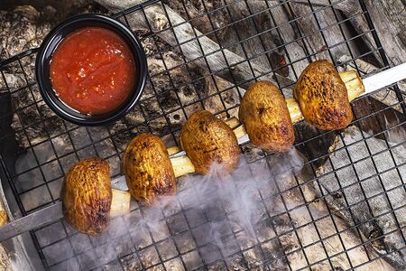 Шашлык из шампиньонов