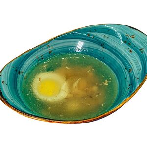 Бульон куриный с яйцом