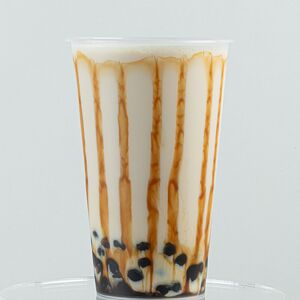 Черная тапиока и карамель