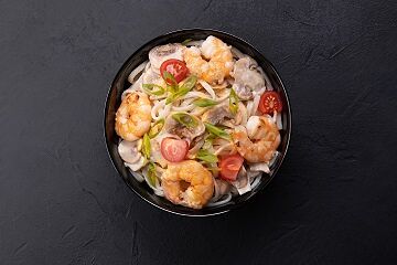 Удон с креветками