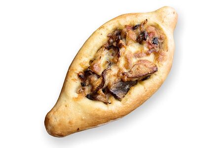 Лодочка с курицей и грибами