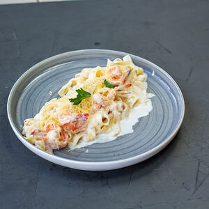 Феттуччине с креветками