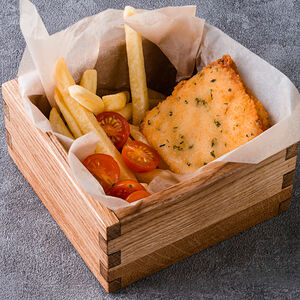 Филе из рыбки с картофелем фри