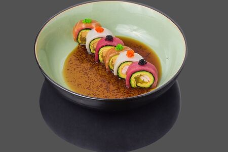 Ролл Гребешок, тунец, лосось