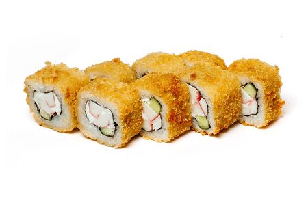 Горячий ролл с крабом