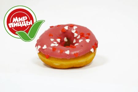 Донат с малиной