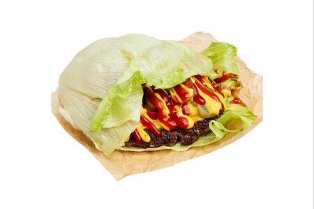 Бургер в листьях