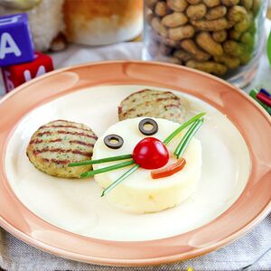 Котлетки куриные с пюре